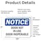 Signmission Door Not In Use Door Inoperable, 10 in W x Rectangle, Vinyl Decal OS-2PACK-NS-D-710-L-11513 - alternate 4